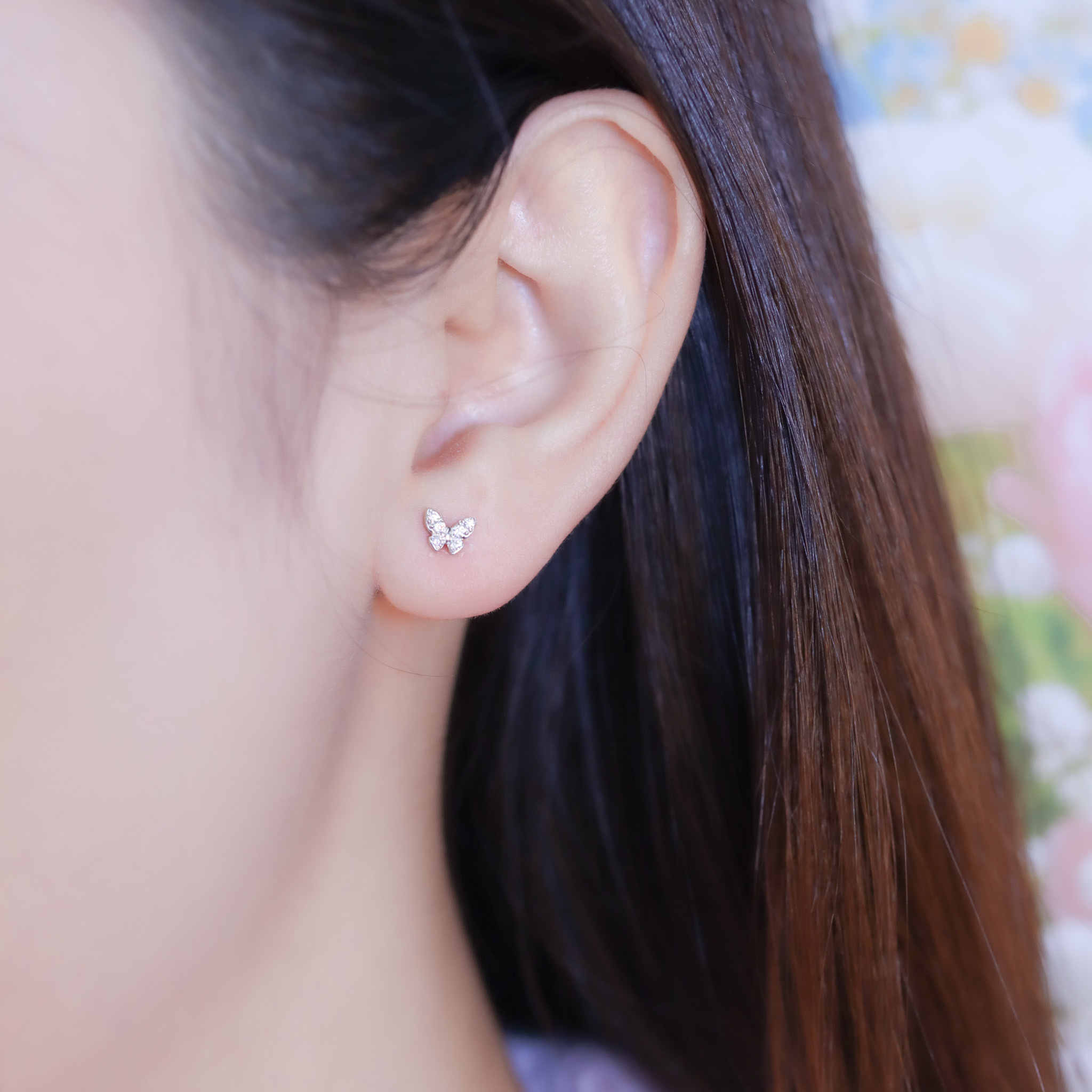 | 925純銀・白金 | 蝴蝶小說耳環 | EA0976 |