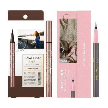 [限定] LOVE LINER Liquid Eyeliner Set Dark Brown & Champagne Pink 眼線筆組合