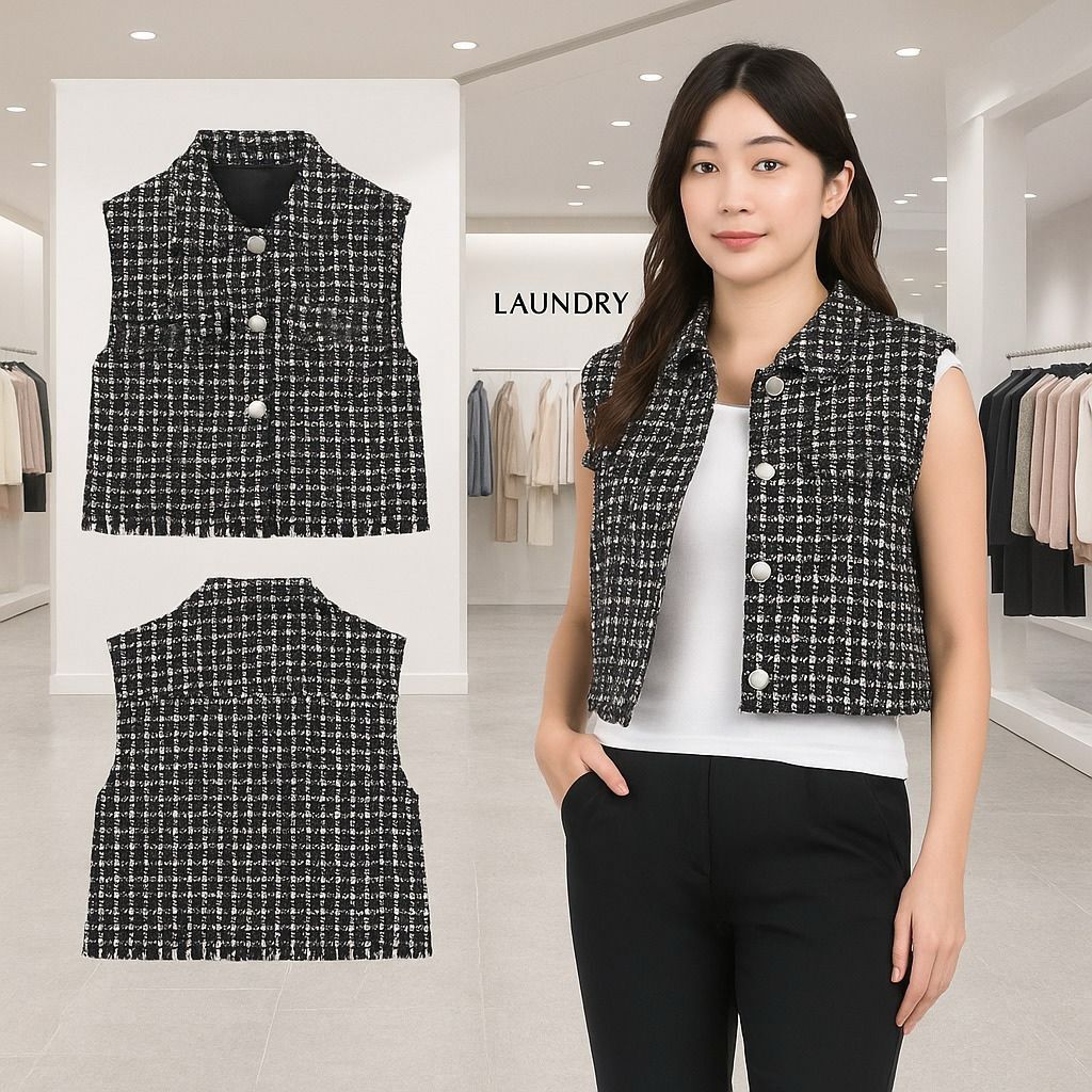 【預購】LAUNDRY Boucle G051402 女裝短款背心外套