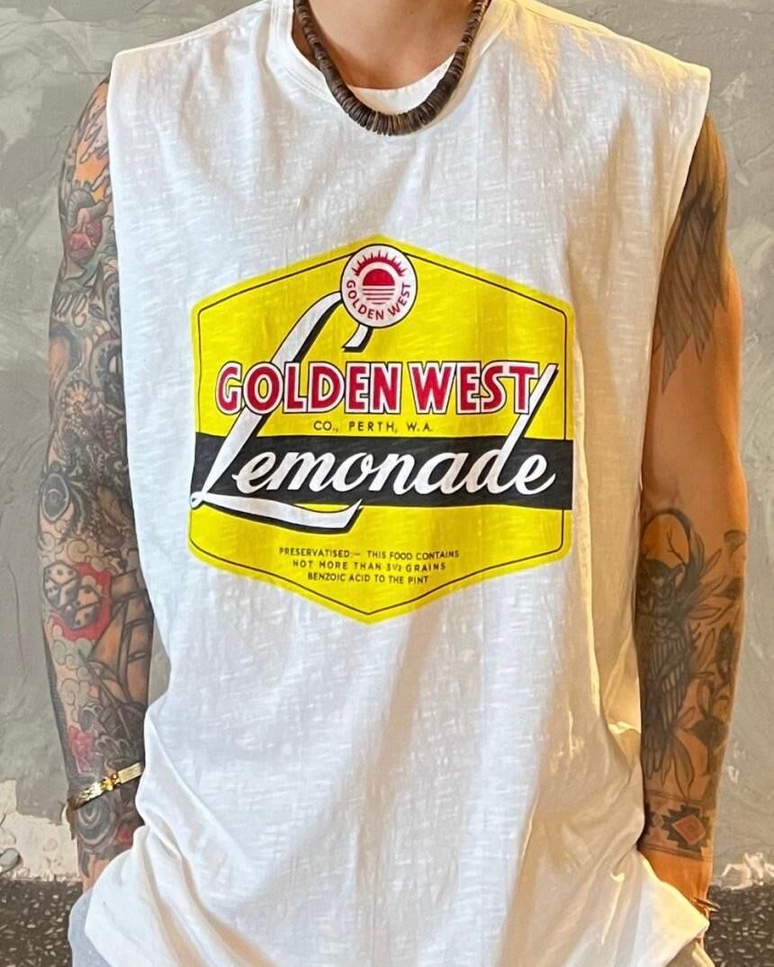 英文字圖案背心 V926