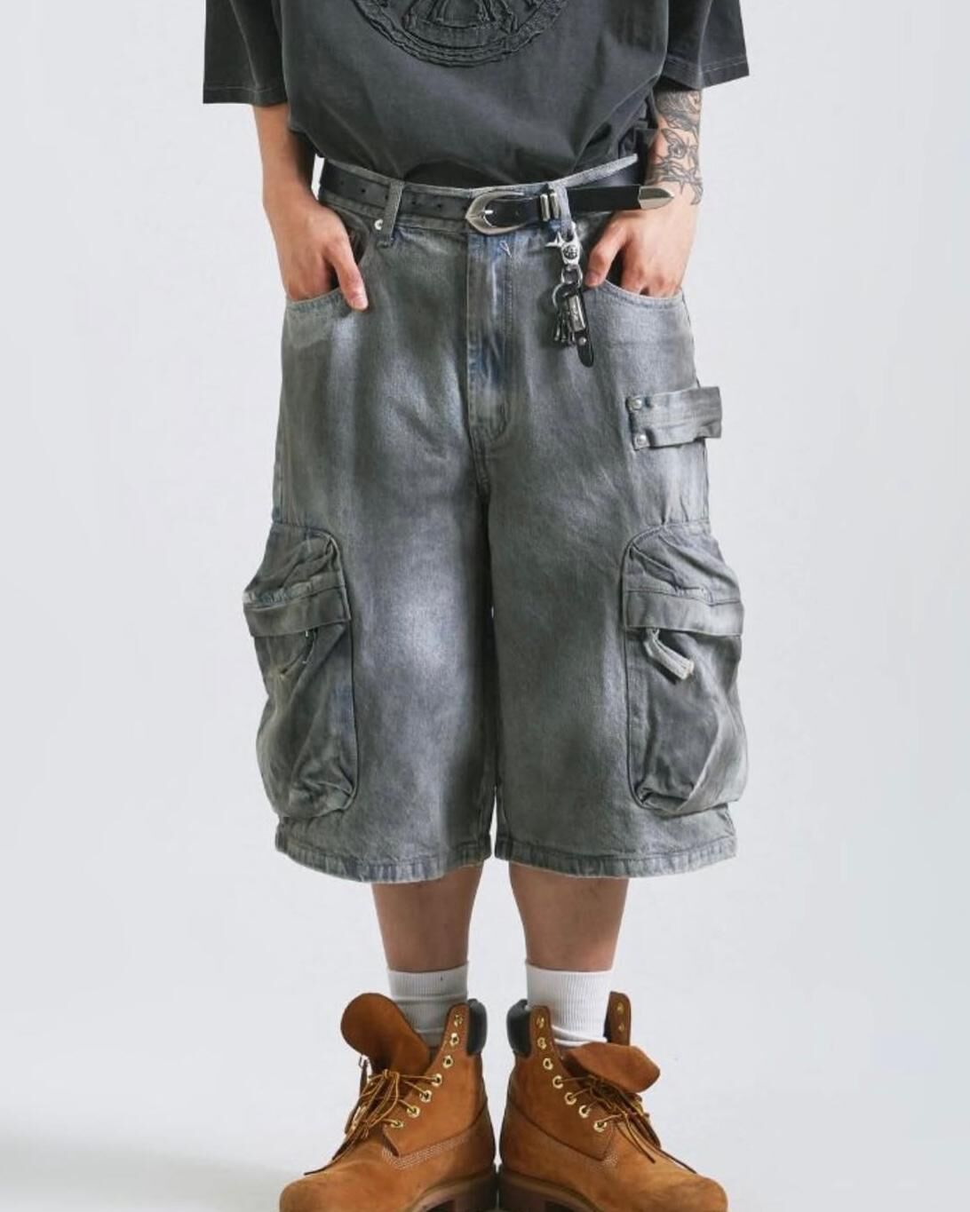 仿污工裝短褲 TAC-0227