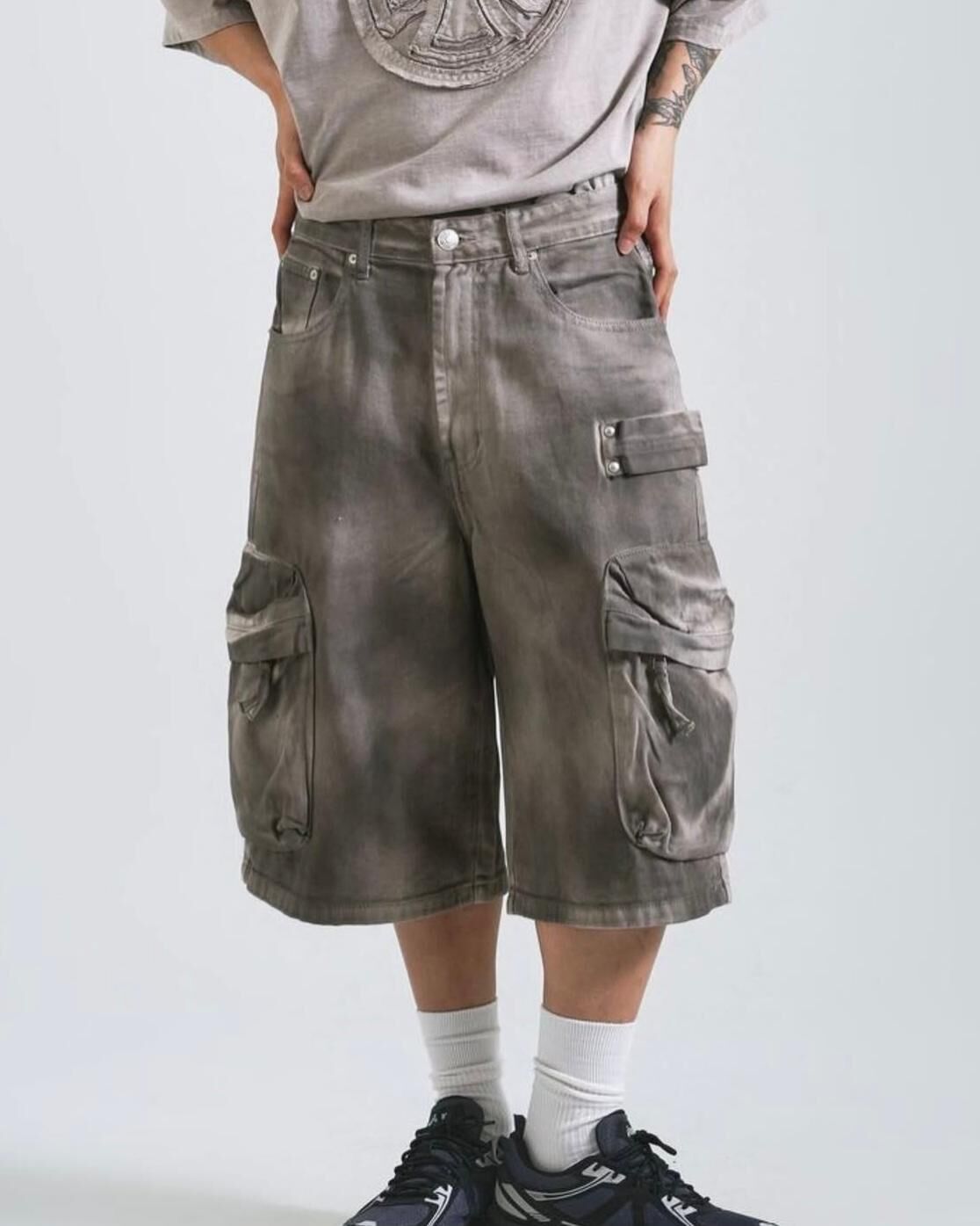 仿污工裝短褲 TAC-0227