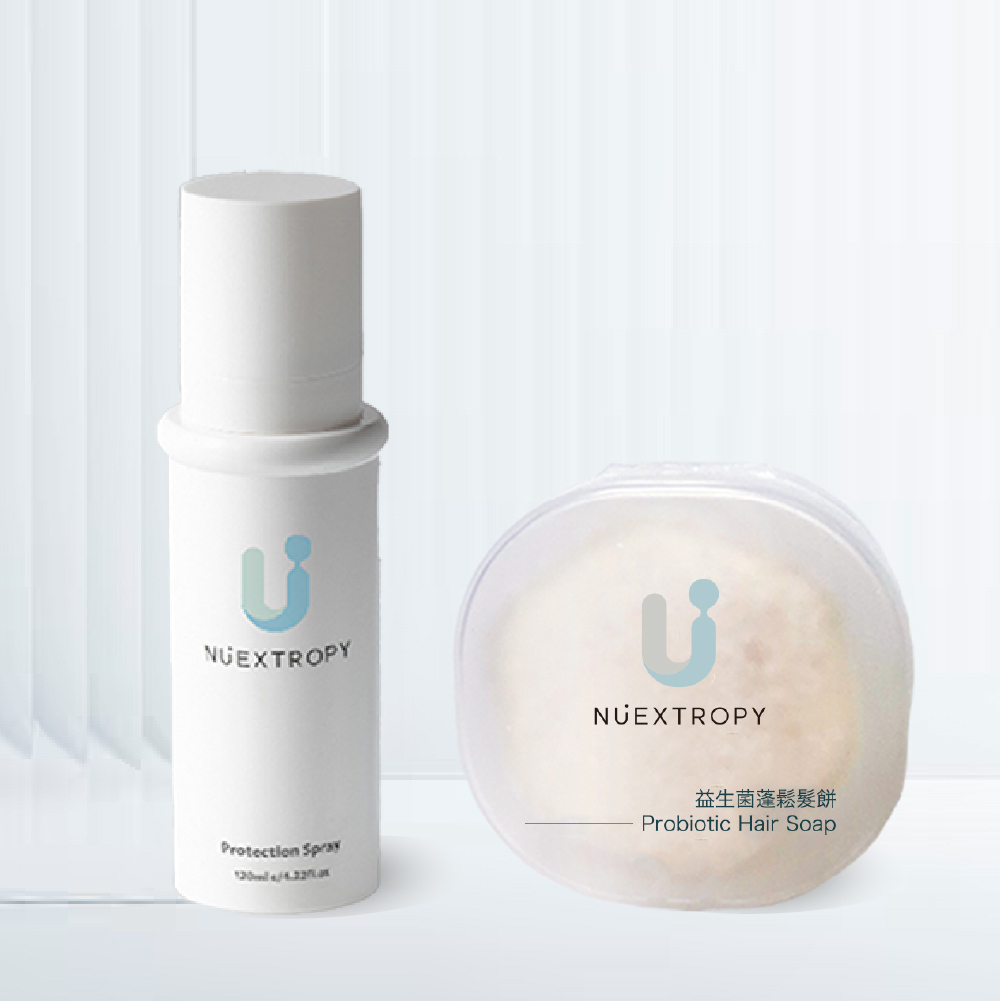 【肌膚/頭皮/環境】 1＋1益菌舒敏全效保護噴霧120ml＋沐日蓬鬆平衡髮餅60g