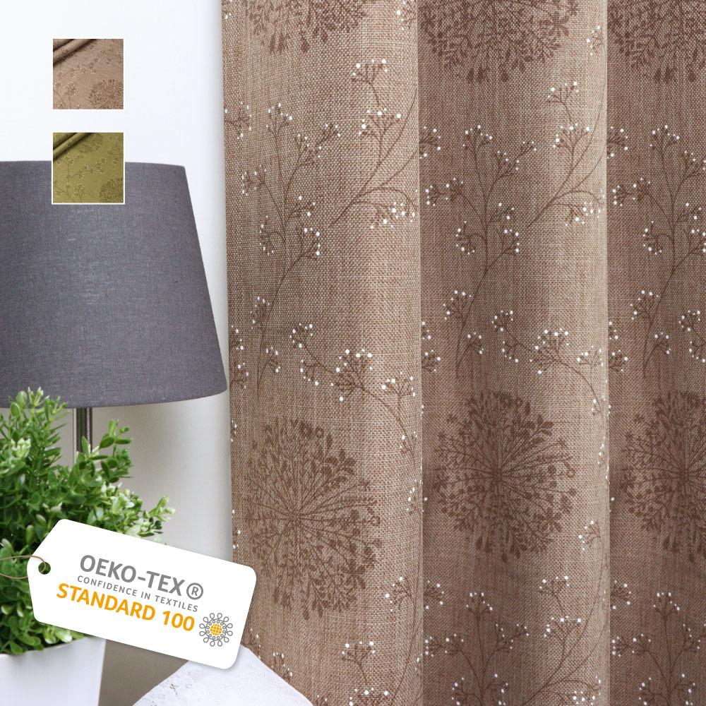 手工製作│遮光窗簾│半窗落地窗│溫潤圓葉│織帶│2色2尺寸