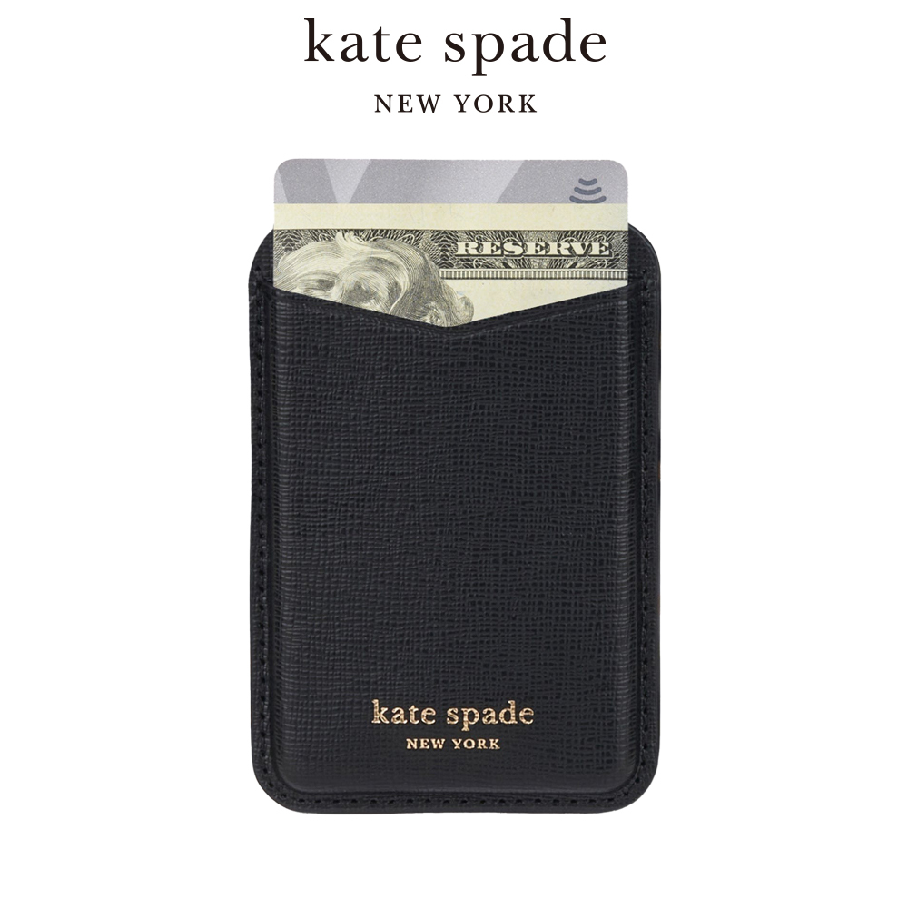 【kate spade】MagSafe 時尚卡套 時尚黑