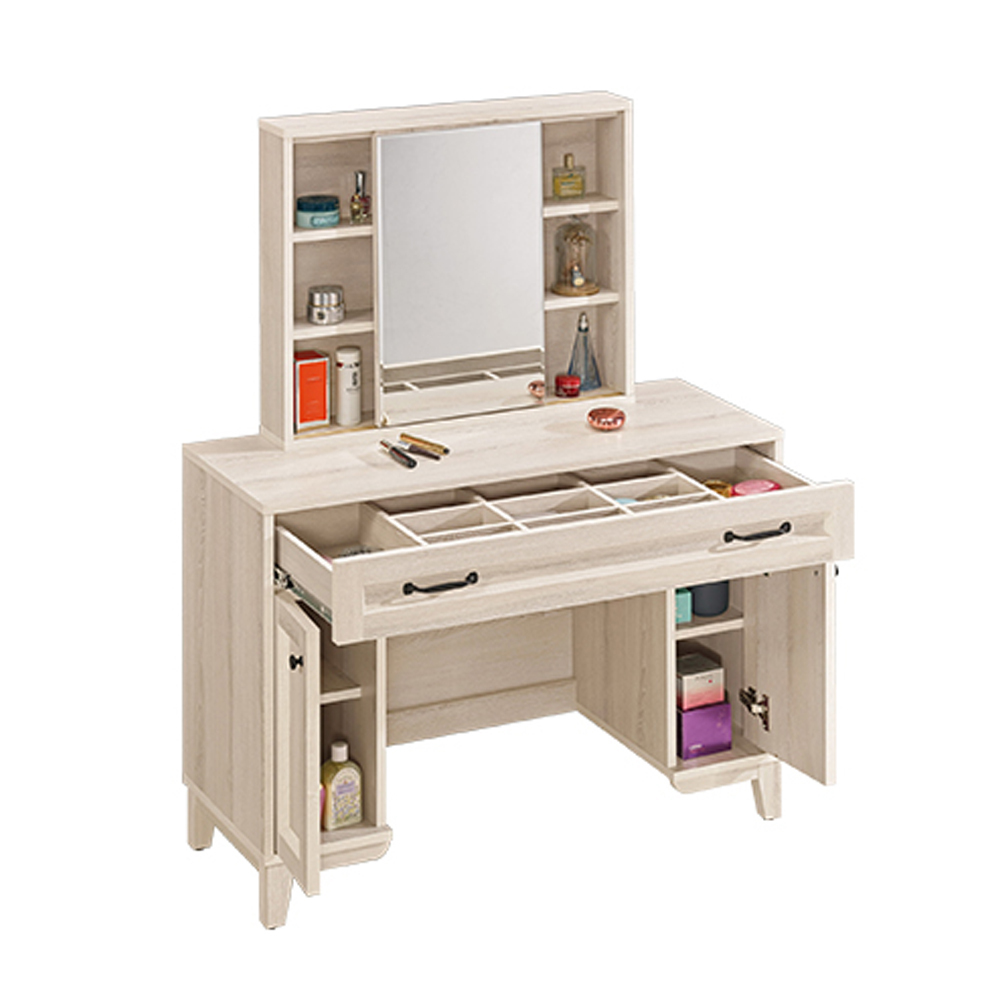 莉蒂3.4尺化妝桌/鏡台/梳妝台(贈化妝椅)