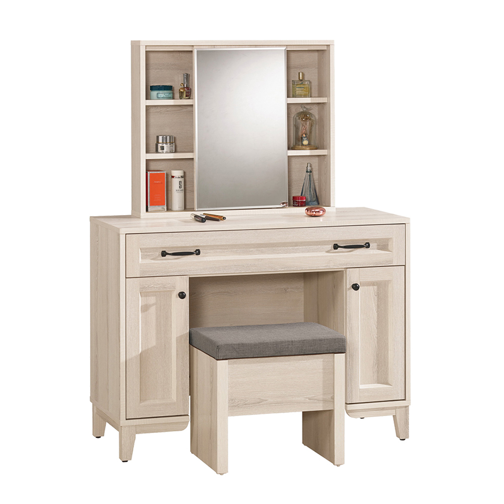 莉蒂3.4尺化妝桌/鏡台/梳妝台(贈化妝椅)