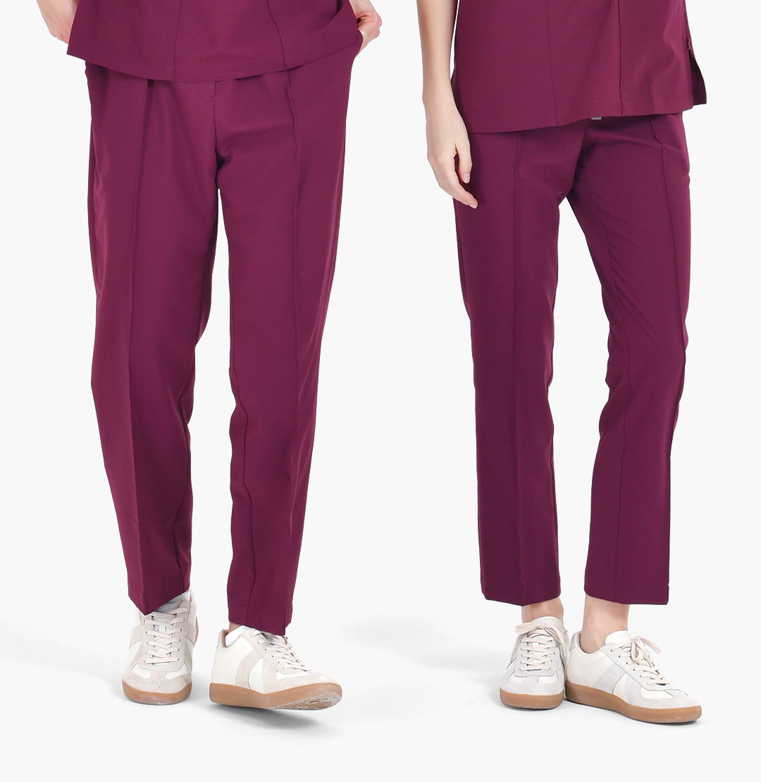 20605 EASYLIGHT 男女通用鬆緊長褲 酒紅色