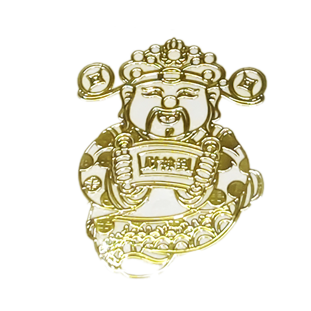 財神爺{財神到}金銅片符貼【十方】152108