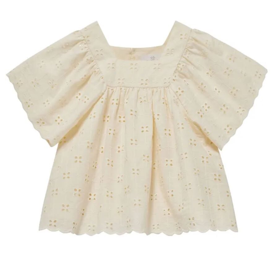 Cera una volta 寬袖縷空雕花上衣 Luna shirt -Cream