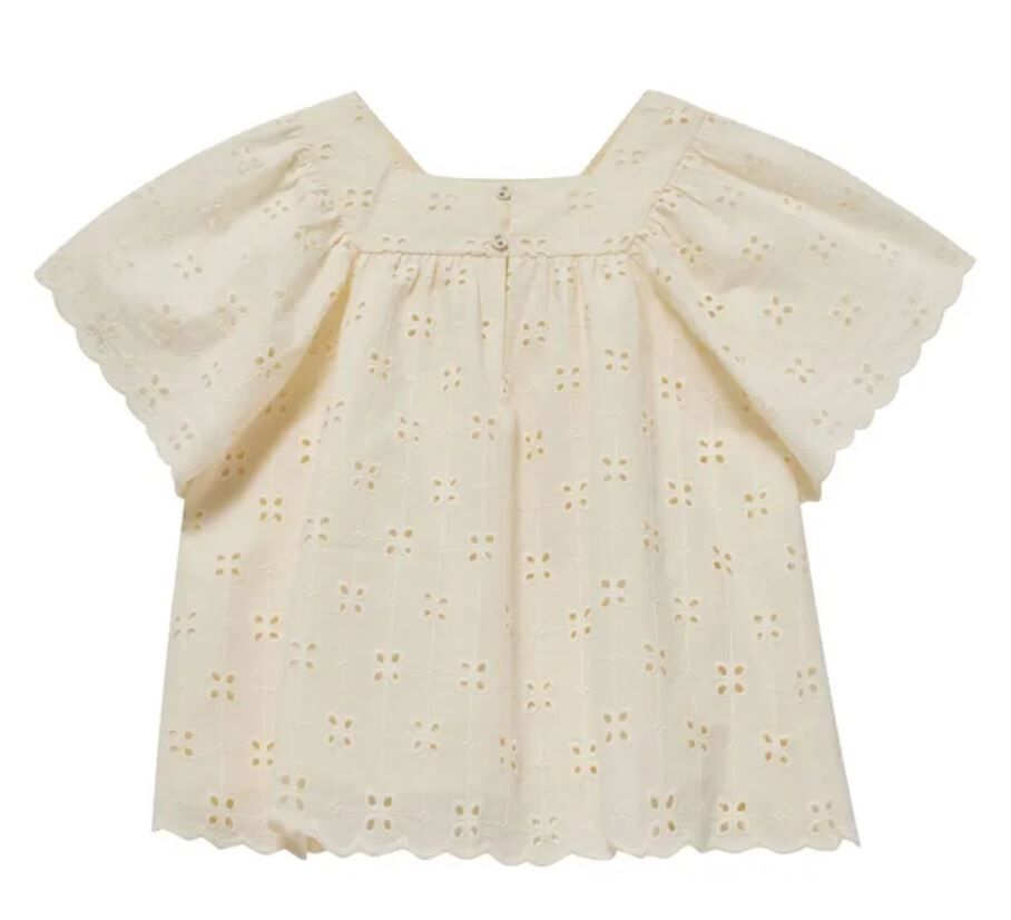 Cera una volta 寬袖縷空雕花上衣 Luna shirt -Cream