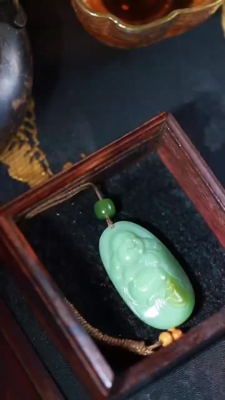和田玉彌勒佛,天然和田玉軟玉