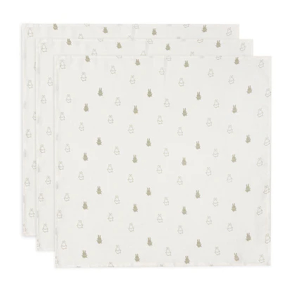 荷蘭Jollein Happy Miffy 紗布巾-Olive Green