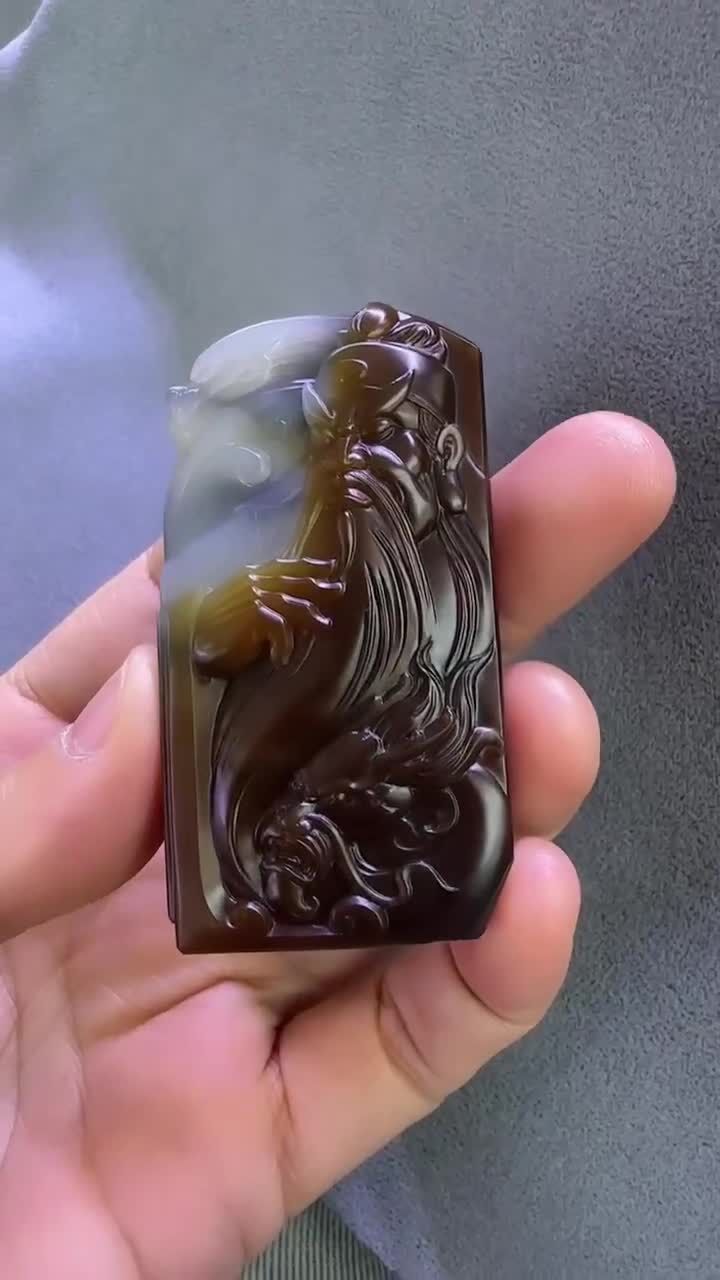 和田玉關公,天然和田玉軟玉