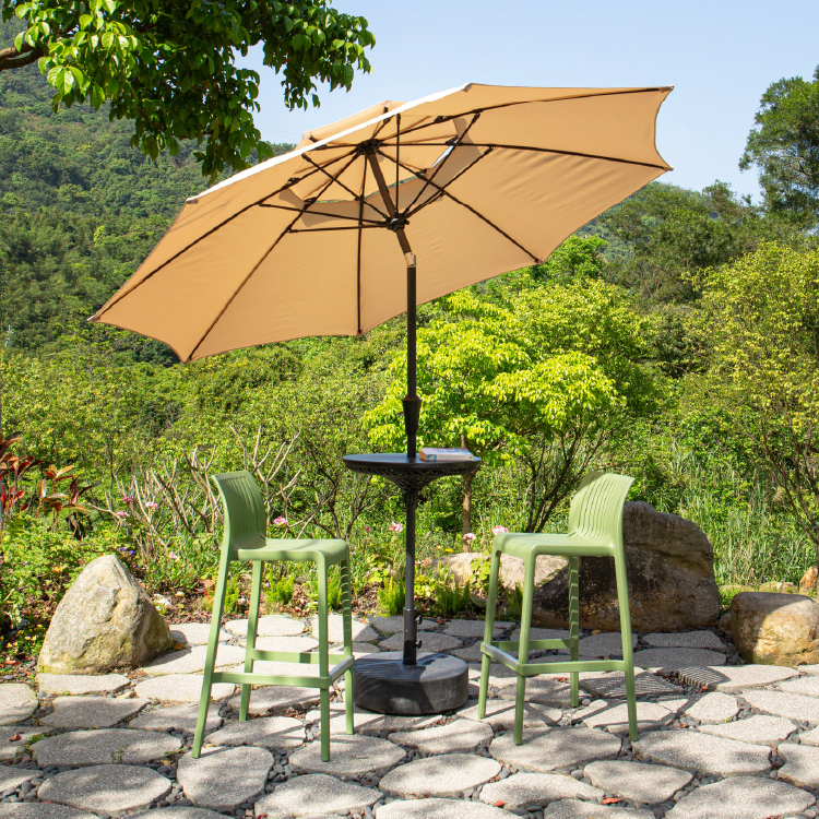 9呎雙層手搖擺頭遮陽傘