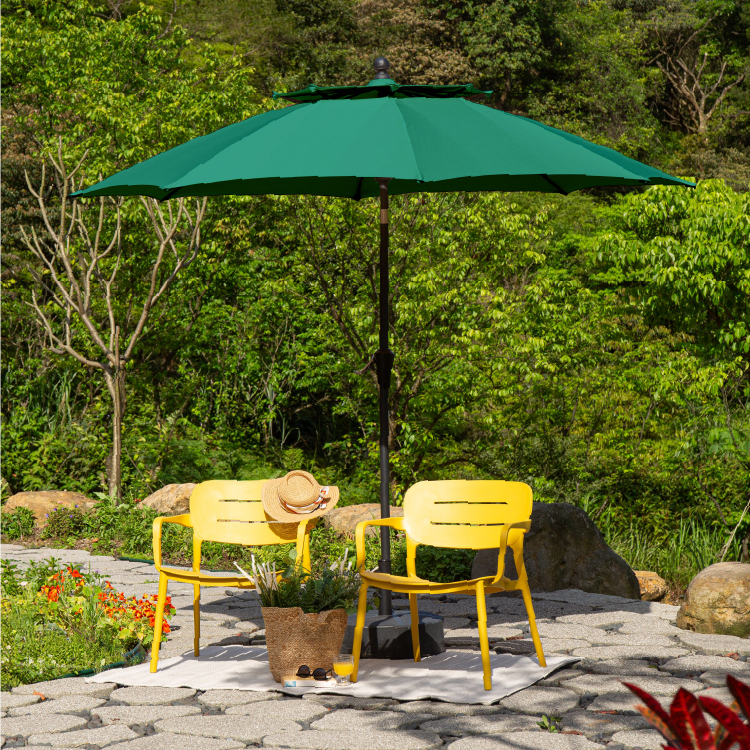 9呎雙層手搖擺頭遮陽傘