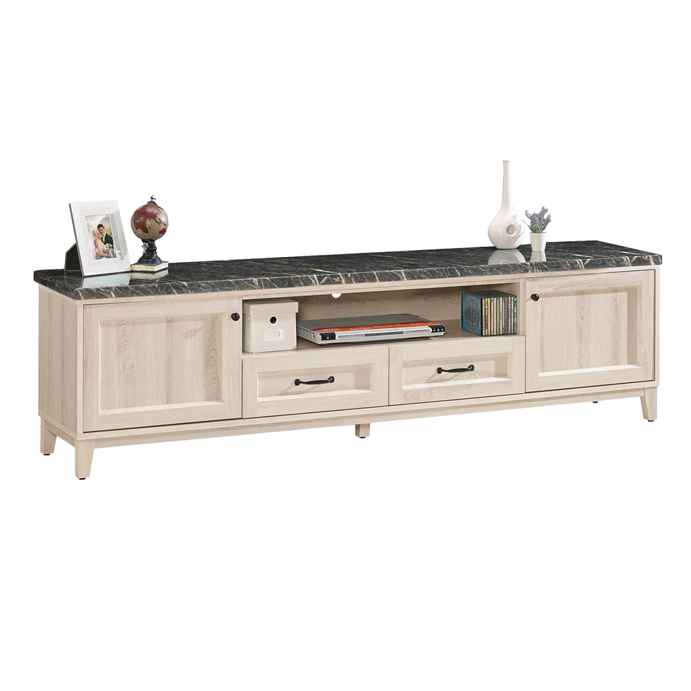 莉蒂6.7尺二門二抽石面電視櫃/長櫃/視聽櫃