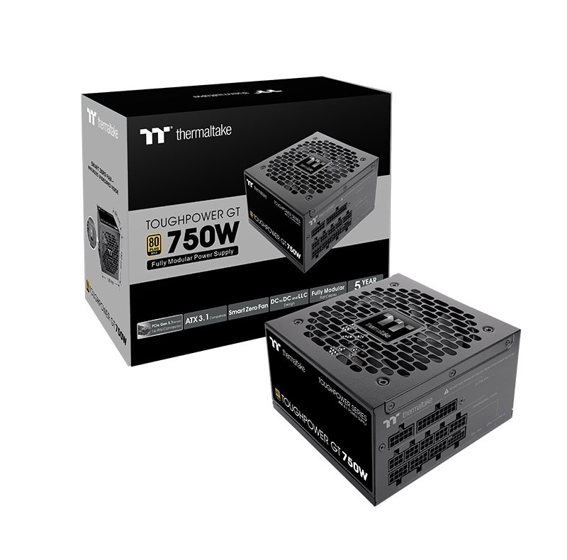 米特3C數位–Thermaltake 曜越 Toughpower GT 750W 金牌全模電源 黑色/白色