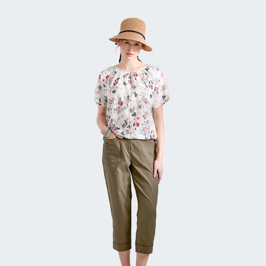 休閒大口袋七分褲