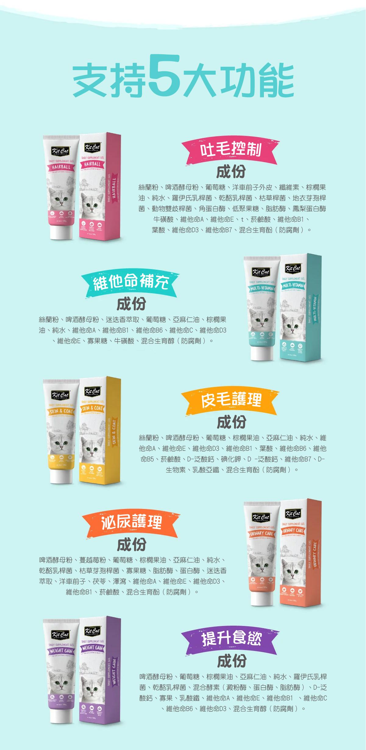 Kit Cat 貓貓保健凝膏120g