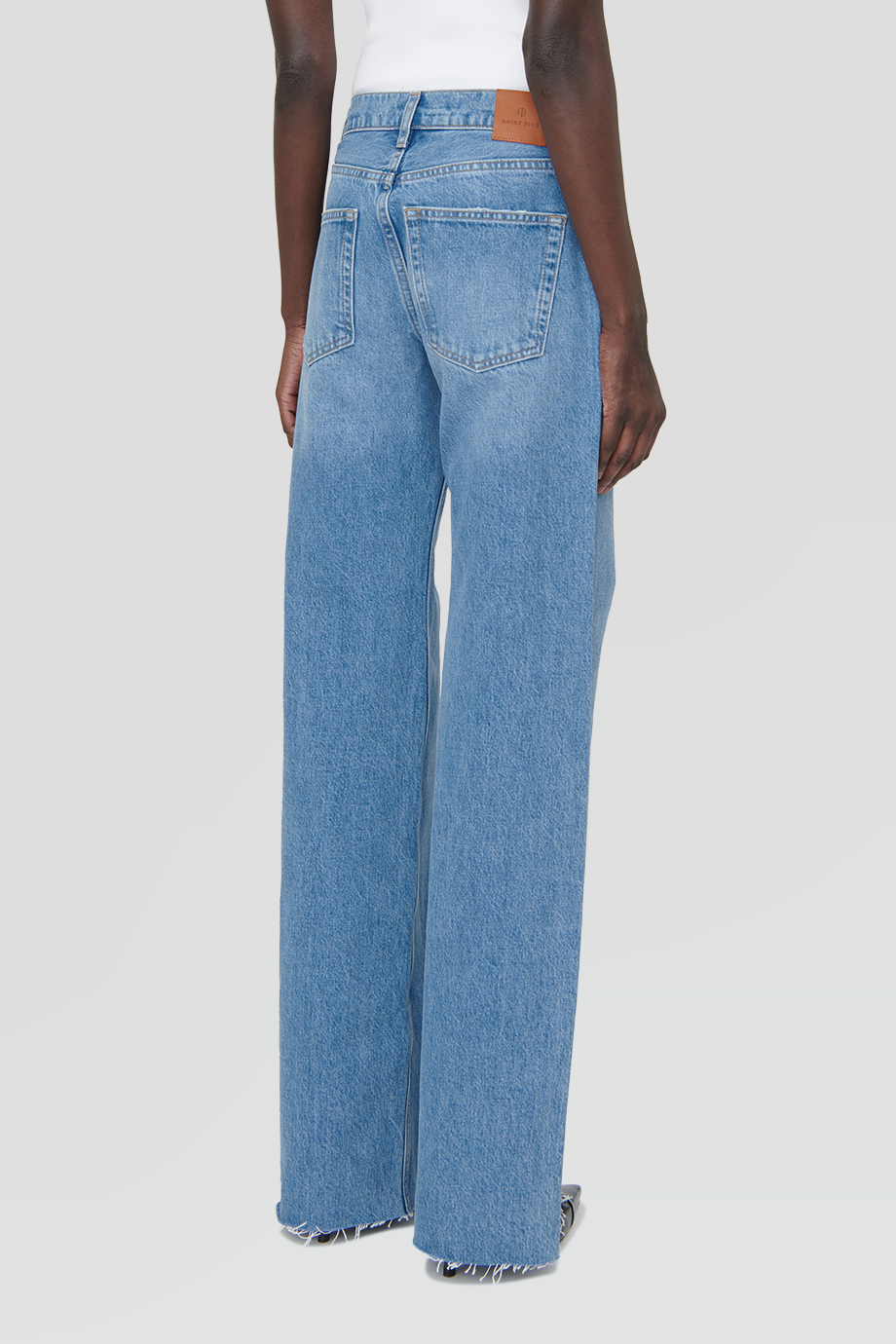 Anine Bing｜HUGH 中腰不收邊牛仔寬褲