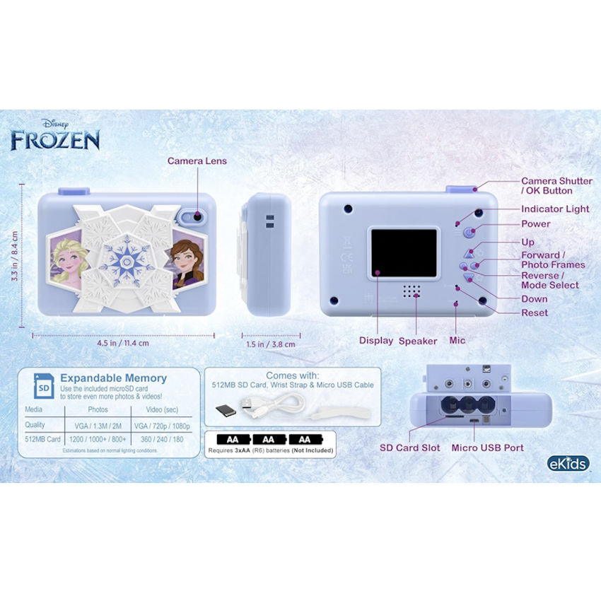 美國 Frozen 兒童數位相機