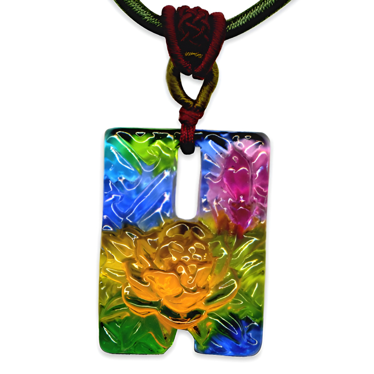 鹿港窯禮品館｜居家開運｜花開富貴 琉璃項鍊