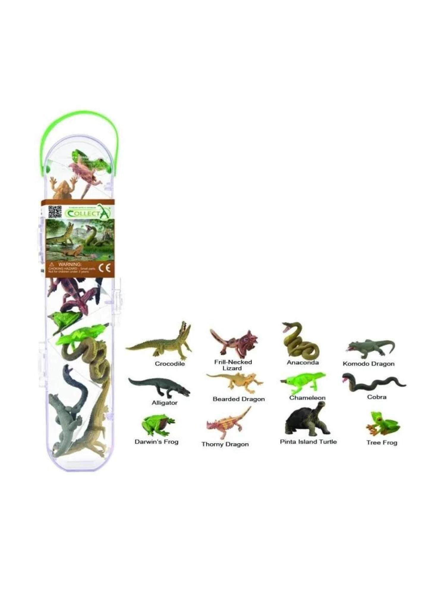 CollectA迷你爬蟲與兩棲類動物(盒裝-12入)
