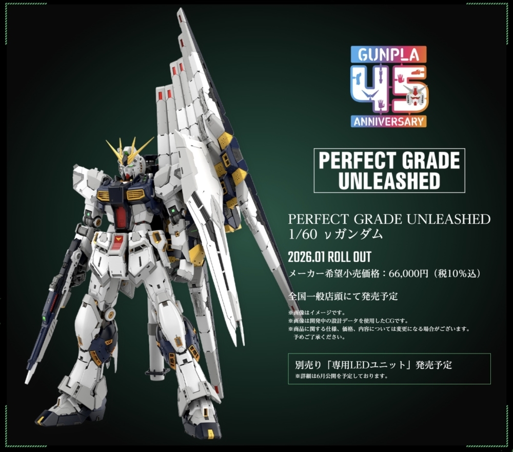 1/60 PERFECT GRADE UNLEASHED RX-93 Nu Gundam