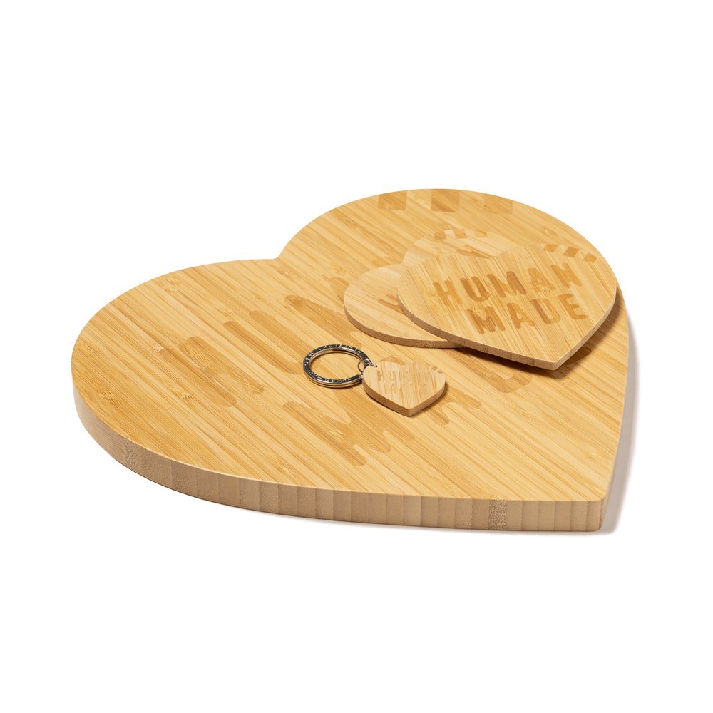 現貨┃HUMAN MADE HEART BAMBOO COASTER SET 2P 心型竹製杯墊2入一組