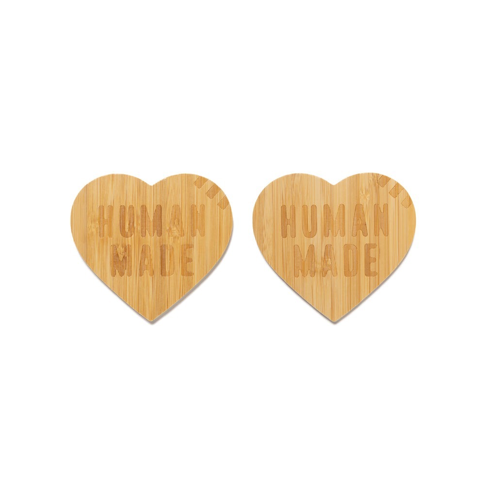 現貨┃HUMAN MADE HEART BAMBOO COASTER SET 2P 愛心 竹製 杯墊 套裝 2入一組