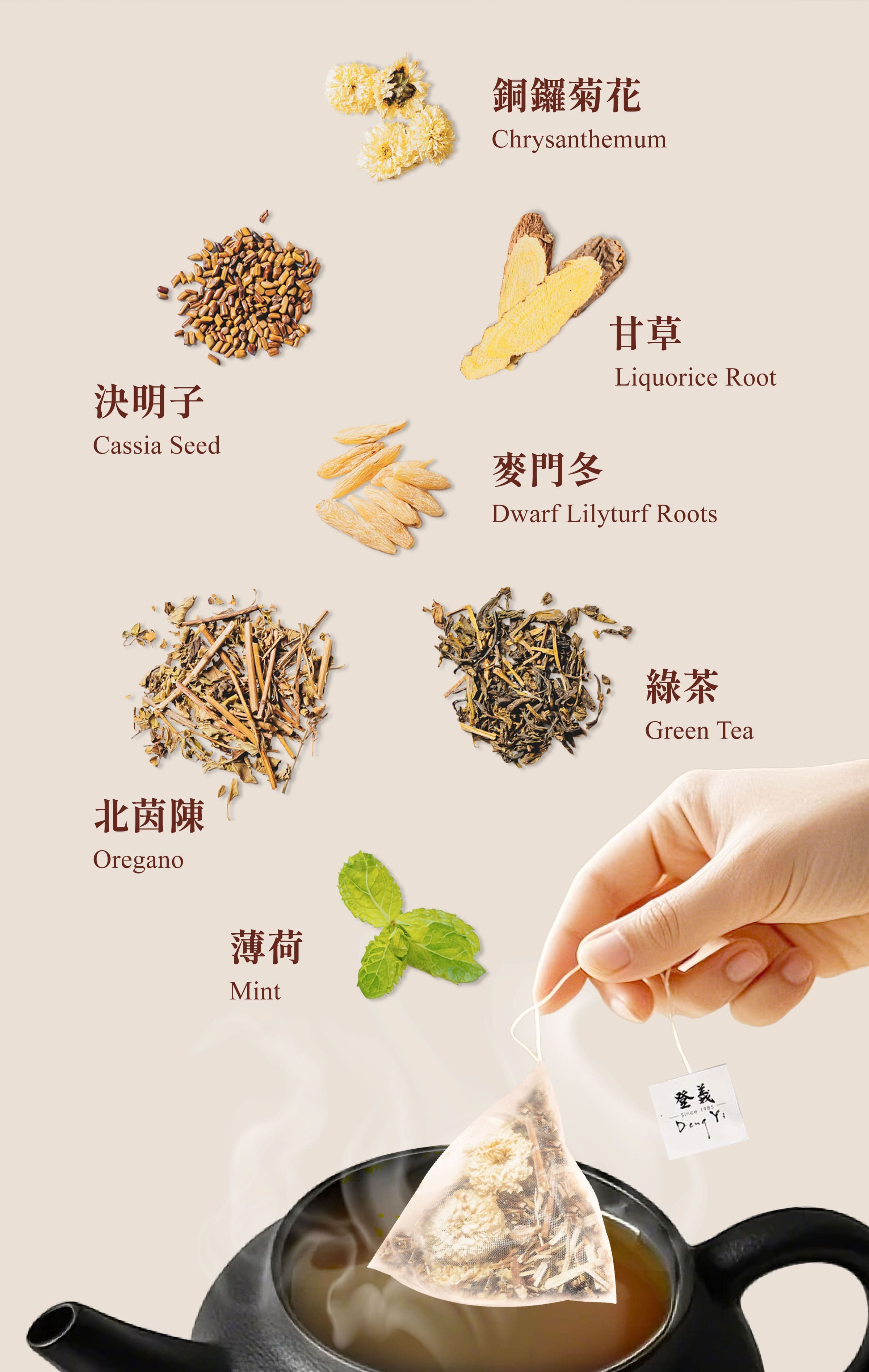 Dengyi Herb Tea Ingredients