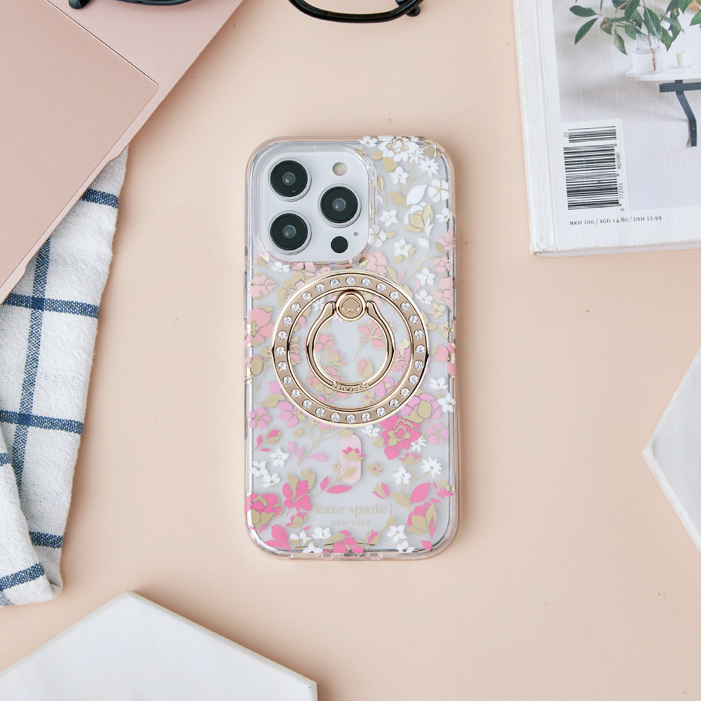 【kate spade】MagSafe 手機立架｜磁吸支架｜指環｜ 晶鑽