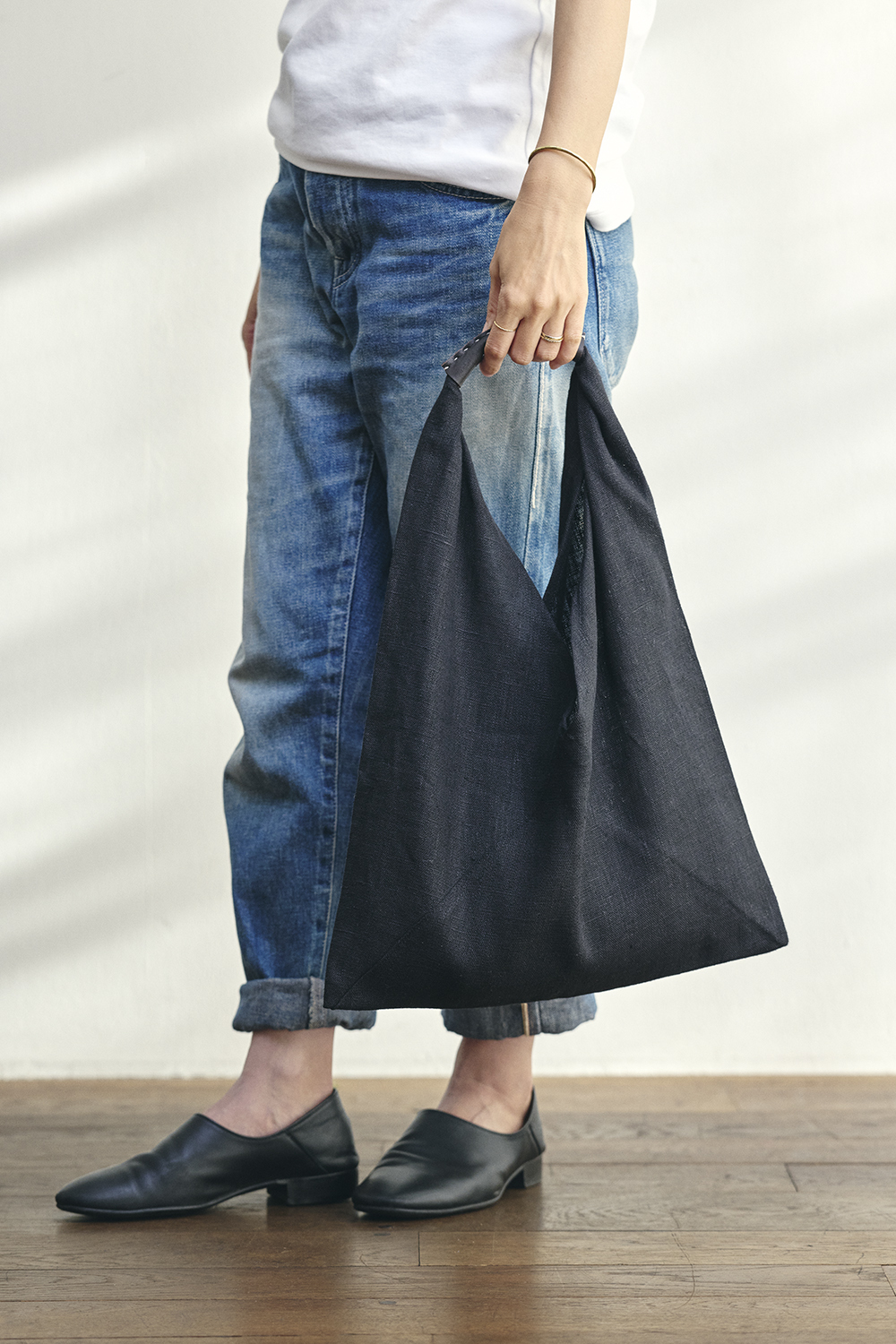 fog linen work - Matano三角托特包 / 黑色