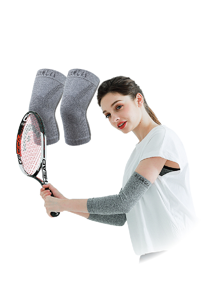 【1雙】X型長效支撐護膝+【1雙】能量鍺紗護套