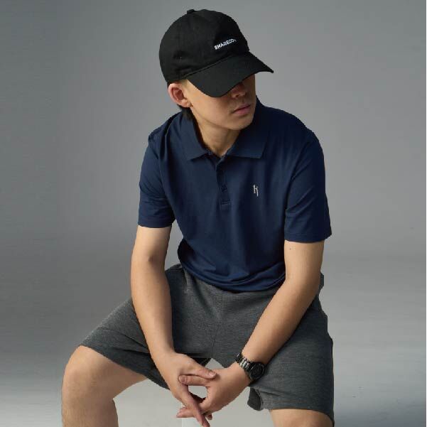 Sorona冰感認證-透沁涼感POLO衫-深藍