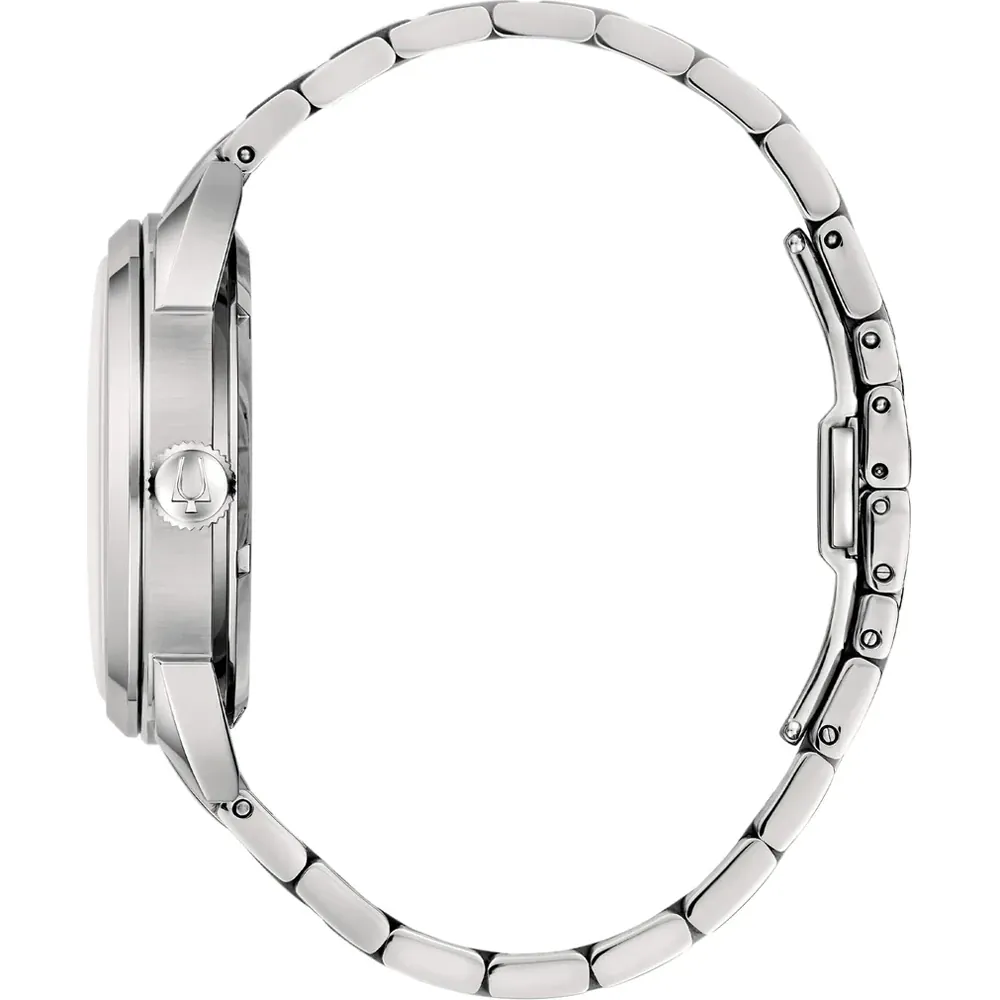 萬年鐘錶 - BULOVA 寶路華 藍色錶盤自動機械男錶 96B425 錶徑 41.5 MM