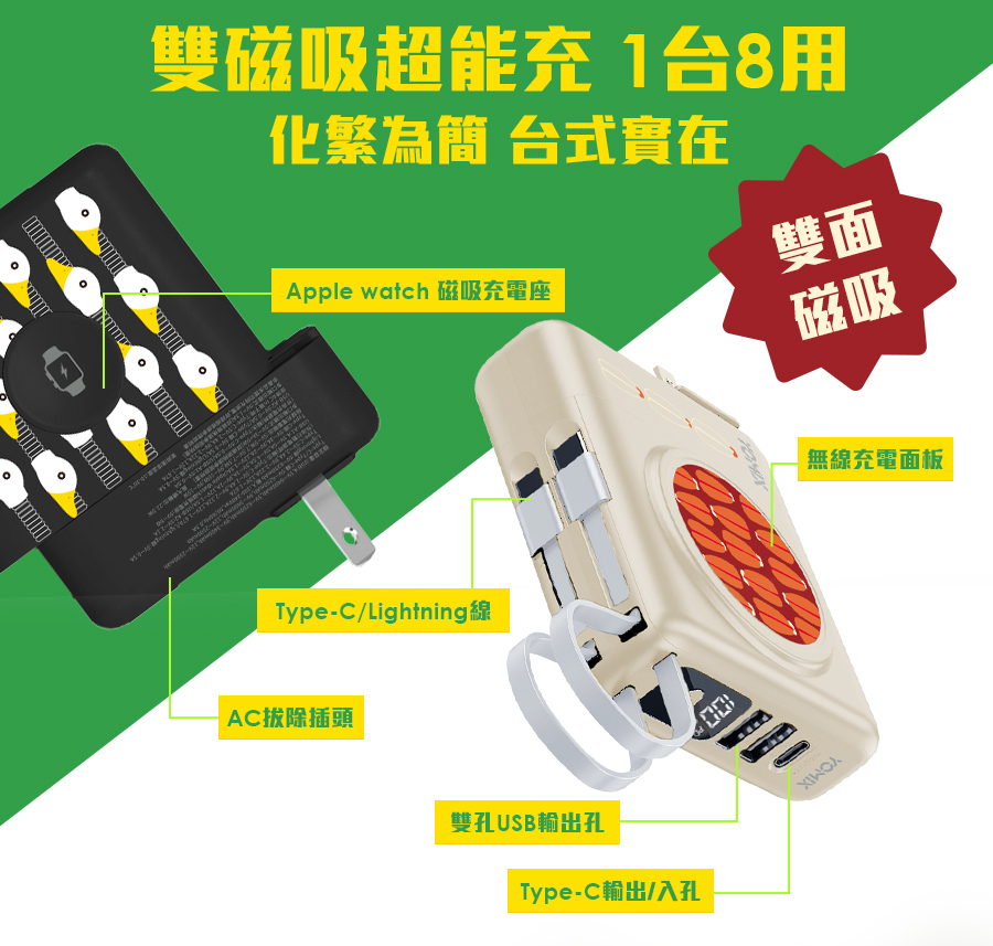 YOMIX,優迷,八合一超能充,台味行動電源,錦源興YOMIX,充電神救援就用YOMIX,台灣印花充,八合一台味充,臺灣印花滿電出發