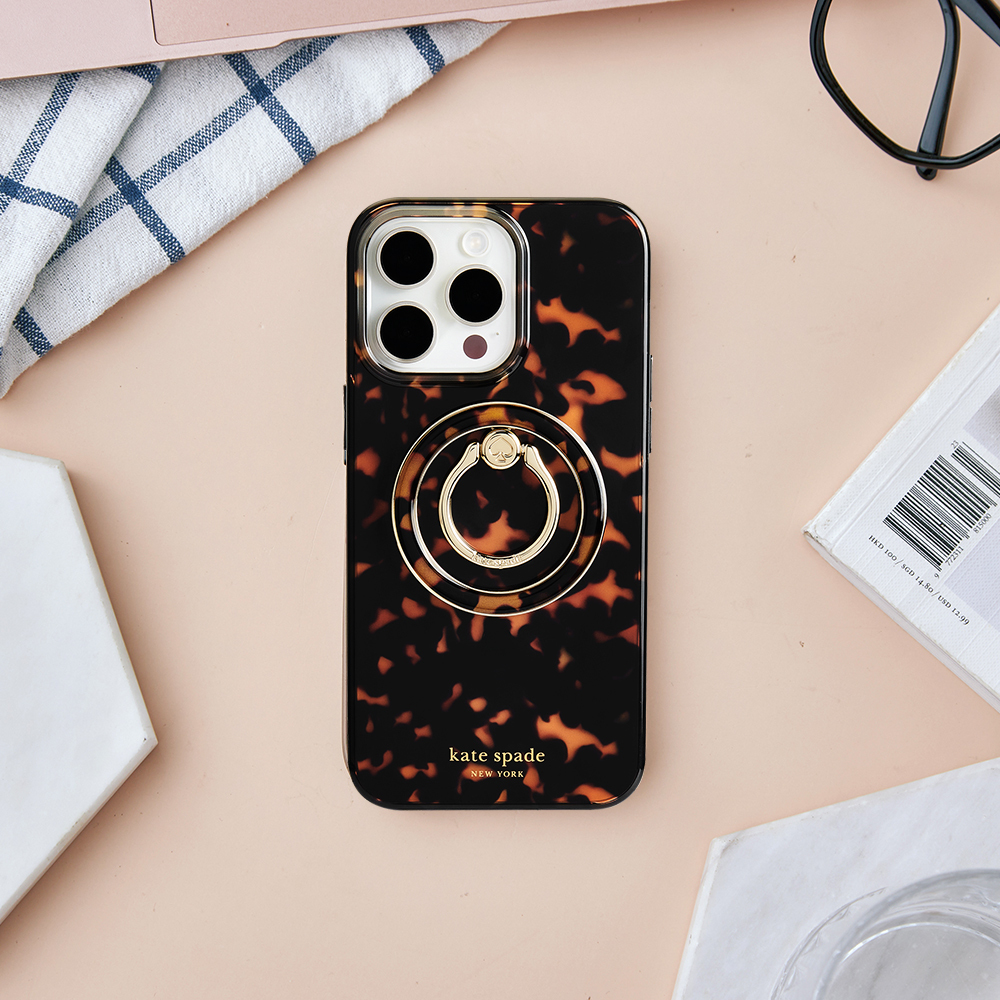 【kate spade】MagSafe 手機立架｜磁吸支架｜指環｜ 華麗玳瑁
