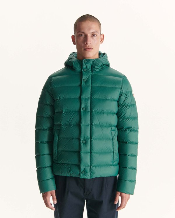 【JOTT】JOR連帽鈕扣羽絨外套(森林綠)