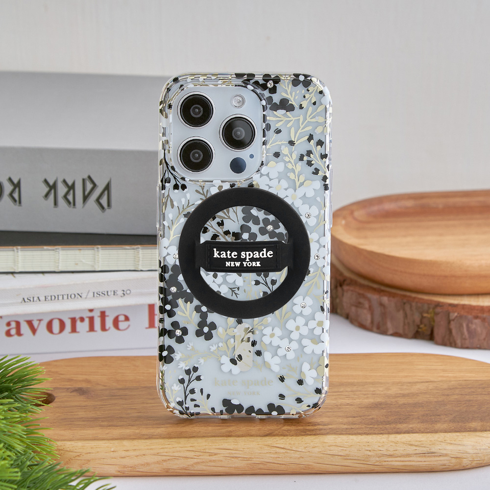 【kate spade】MagSafe 手機彈性指環 科技黑