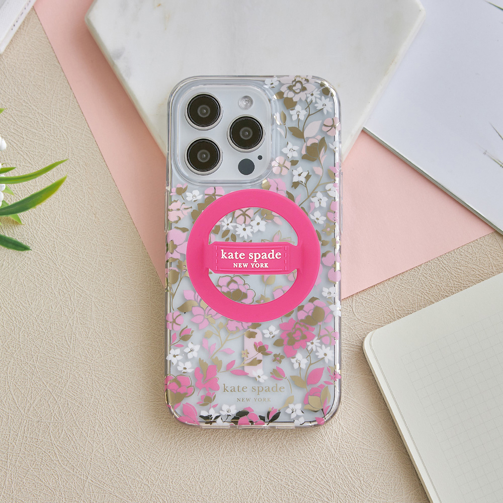 【kate spade】MagSafe 手機彈性指環 魅力粉