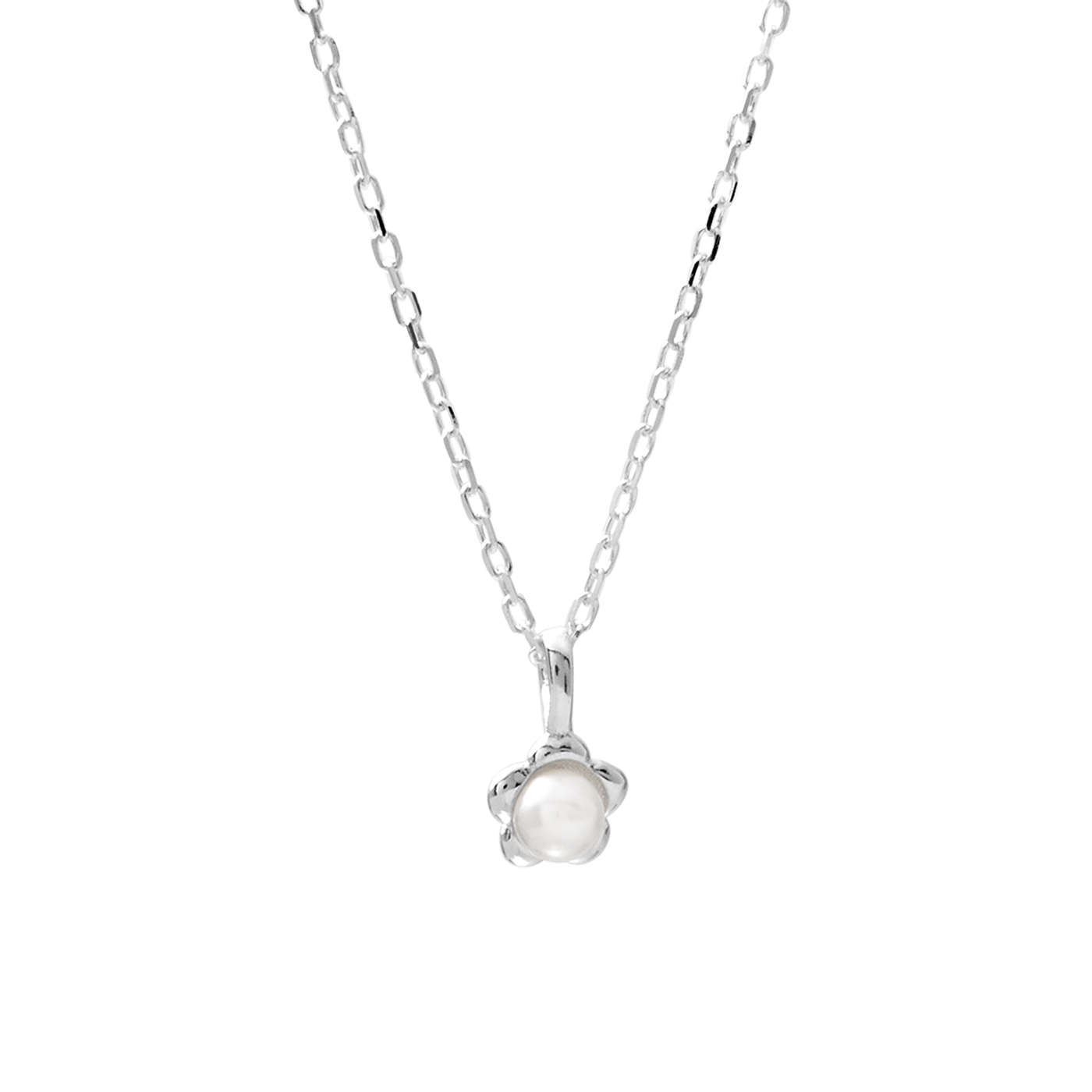 純銀,珍珠,小花,項鍊,平價飾品