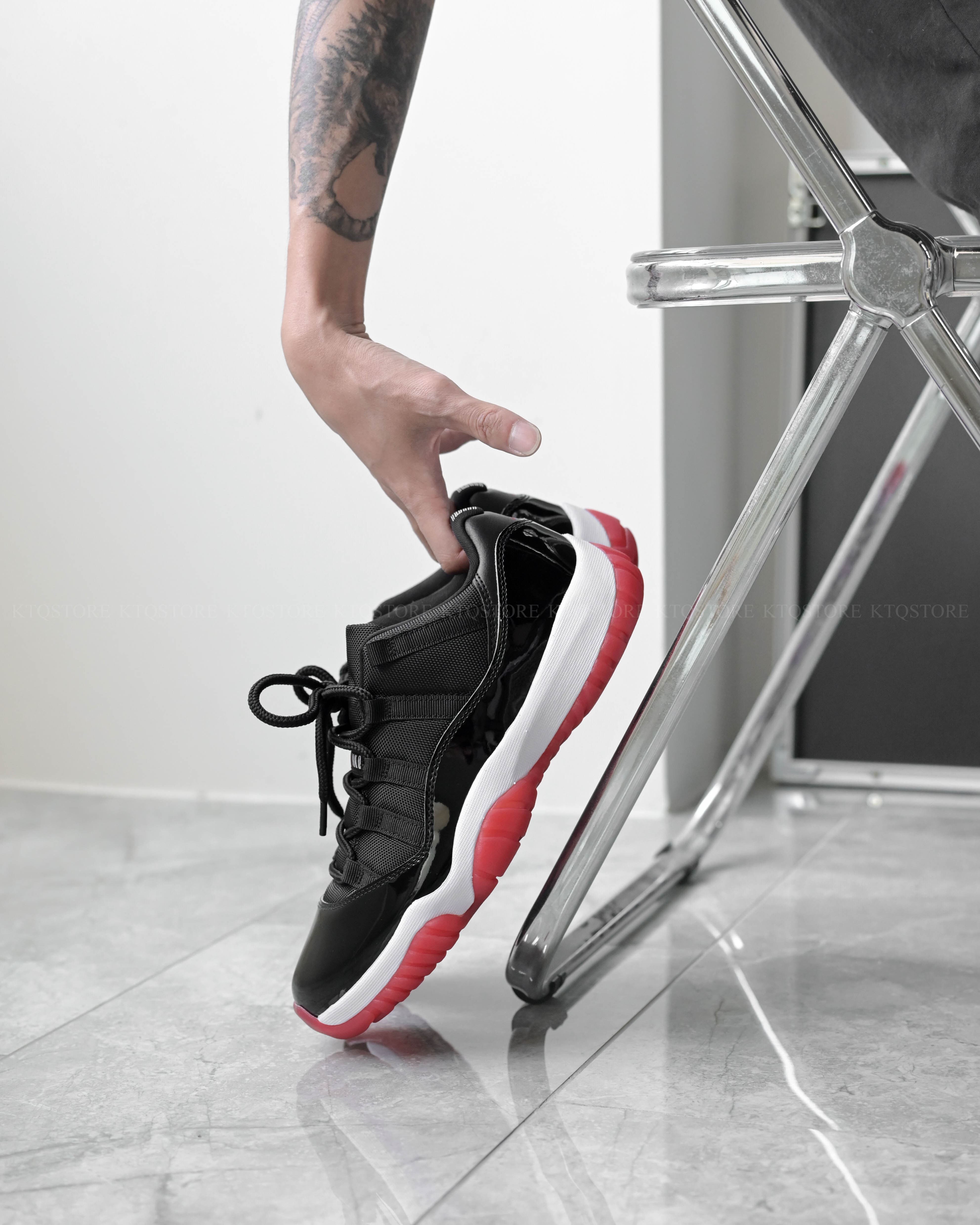 KTQ STORE ‧ Air Jordan 11 Low "Bred" 黑紅 FV5121-006男 FV5104-006 女GS