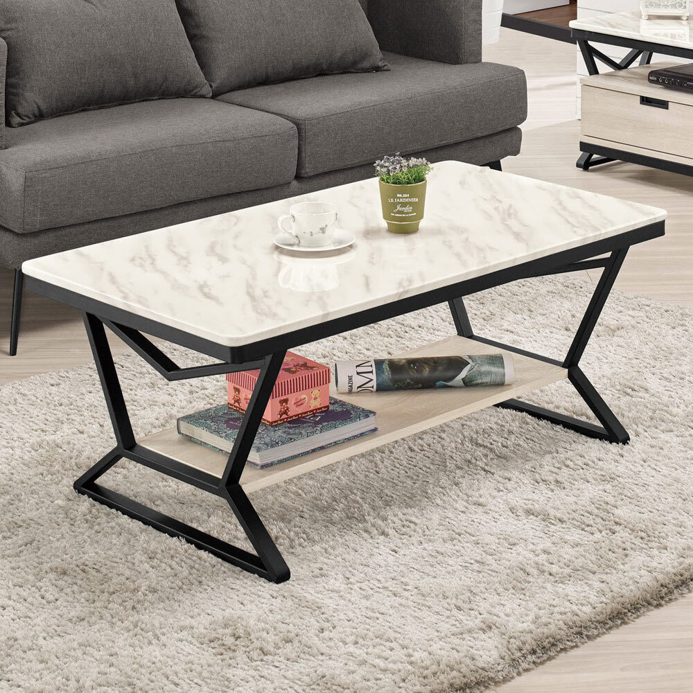 傑洛3.7尺工業風石面大茶几