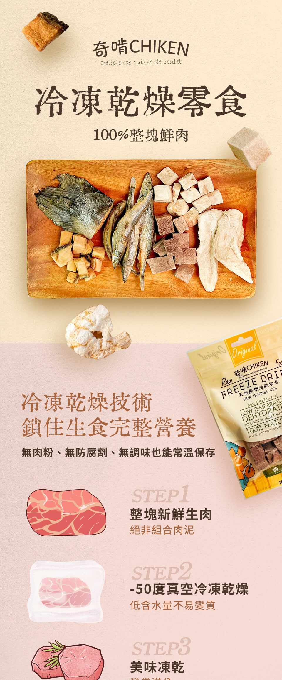 奇啃 CHIKEN 原肉犬貓凍乾