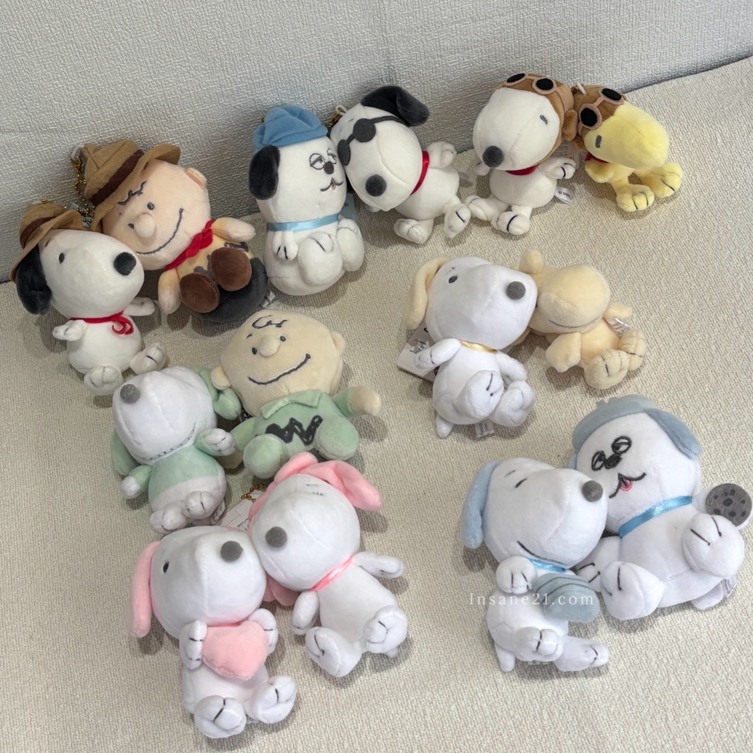 史努比組合 查理 磁吸吊飾 貼貼毛絨小吊飾 鑰匙圈 兩隻一組 不可拆