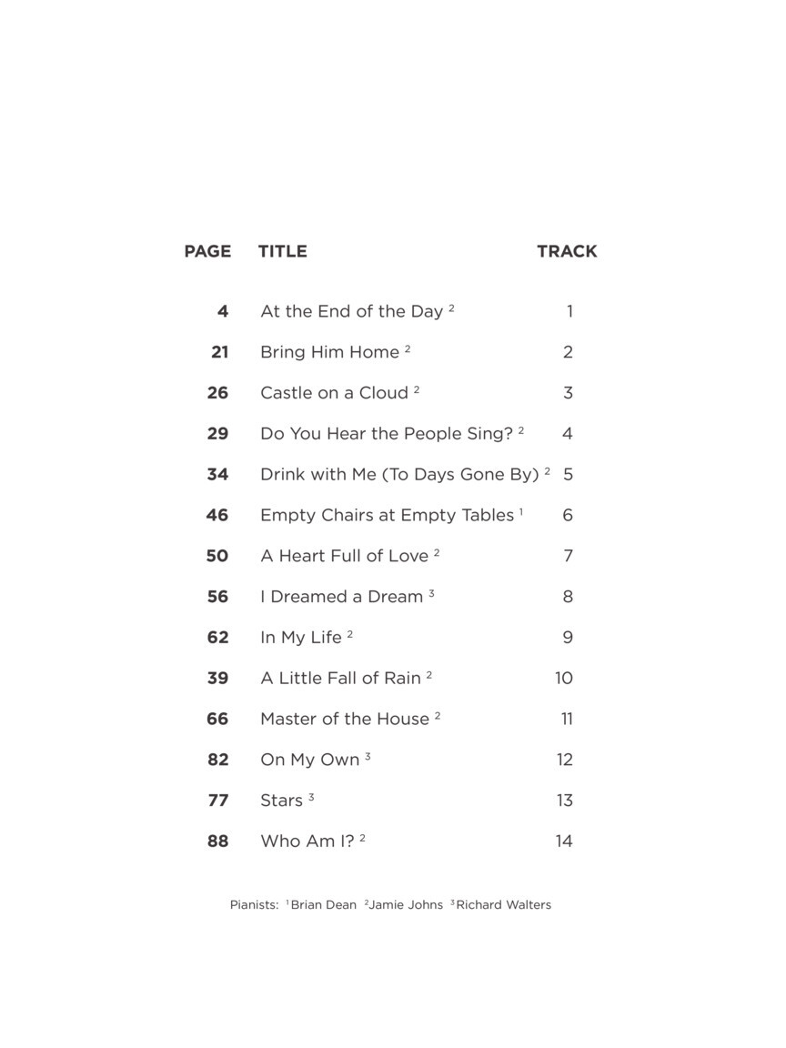 《悲慘世界百老匯曲集》