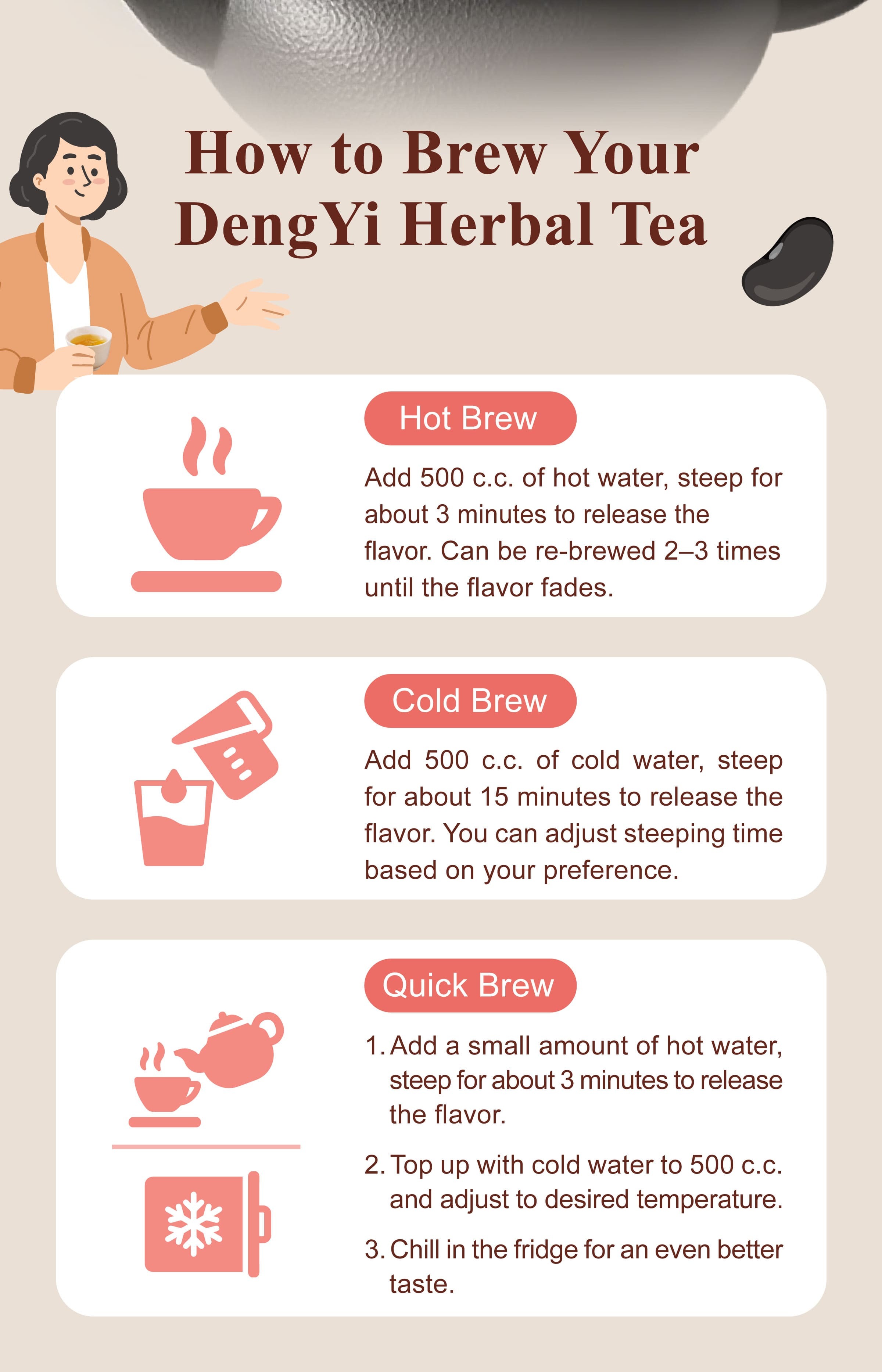 Dengyi Black Soy Bean Tea Brewing Instructions