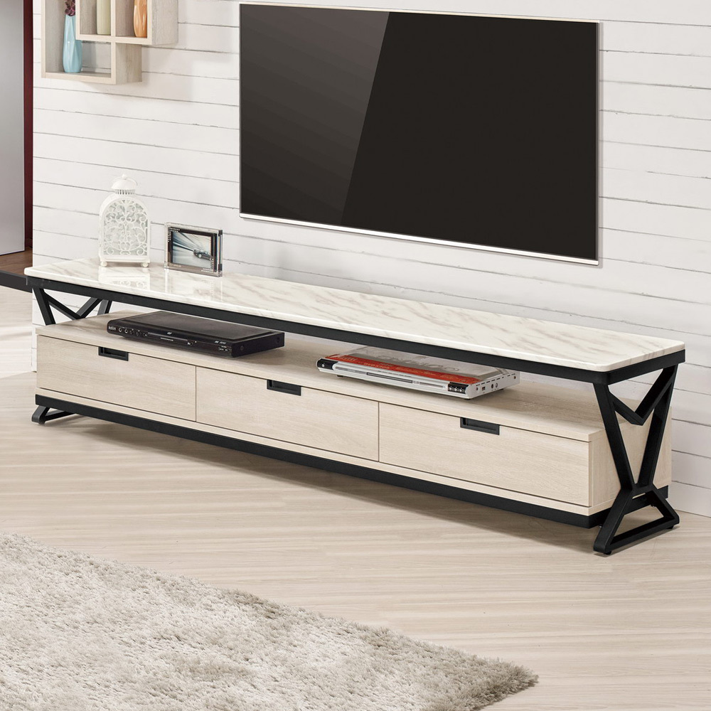 傑洛6尺工業風石面電視櫃/長櫃/視聽櫃